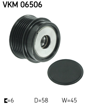 SKF VKM06506 Szabadonfutós ékszíjtárcsa